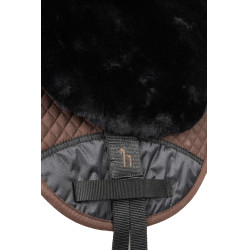 Horze Lammfell Reitpad Schwarz