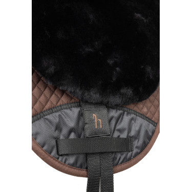 Horze Lammfell Reitpad Schwarz