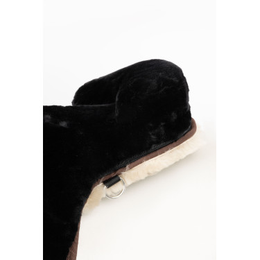 Horze Lammfell Reitpad Schwarz