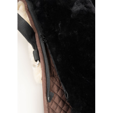 Horze Lammfell Reitpad Schwarz