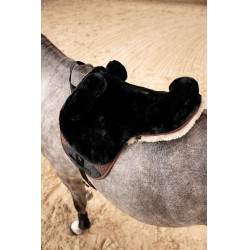 Horze Lammfell Reitpad Schwarz