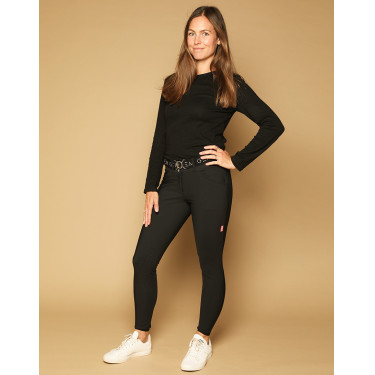 Reithose GEM John Full Grip Schwarz