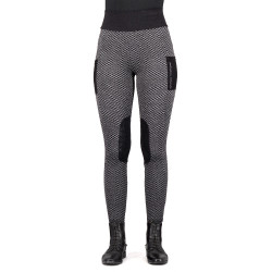 Reitleggings Imperial Riding Diamond Bubble Kneegrip Schwarz