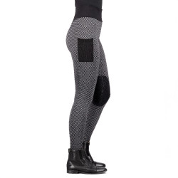 Reitleggings Imperial Riding Diamond Bubble Kneegrip Schwarz