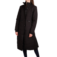 Extra lange Montar-Jacke Dicte Damen Schwarz