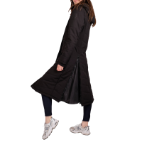 Extra lange Montar-Jacke Dicte Damen Schwarz