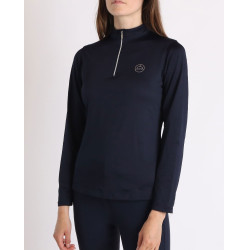 Wettkampf-Poloshirt Montar Everly Crystal Logo Langarm Damen