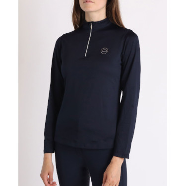 Wettkampf-Poloshirt Montar Everly Crystal Logo Langarm Damen