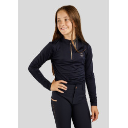 Polo Montar Everly enfant manches longues rose gold Marine