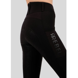 Montar Rebel Damen Reithose High Waist Full Grip Schwarz