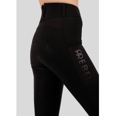 Montar Rebel Damen Reithose High Waist Full Grip Schwarz