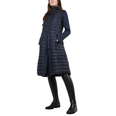 Lange gesteppte Hybridjacke Montar Damen Marine Marineblau
