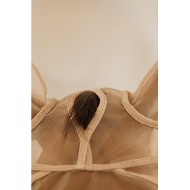 Klassische Fliegenmaske mit Ohren und Nasenschutz Kentucky Beige Klassische Fliegenmaske mit Ohren und Nasenschutz Kentucky Beige