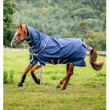 Horseware Amigo® Bravo 12 Plus 400g 1200D Decke Marine / Titan Grau / Silber