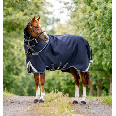 Pferdedecke Horseware Rambo Supreme Turnout Vari-layer 1680D 250g Marine / Gewitter / Silbergrau