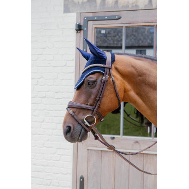 Fliegenhaube Kentucky Wellington Diamond Rope Marine Marineblau