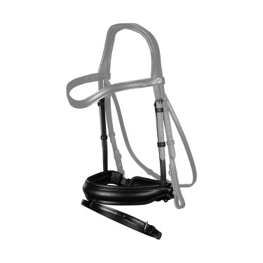 Dy'on Reithalfter Dressurkollektion Flaches Leder Kombiniert Mittel Mit Pull Back Verschluss Mat Dy'on Reithalfter Dressurkollektion Flaches Leder Kombiniert Mittel Mit Pull Back Verschluss Mat