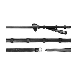 Dy'on New English Collection Zügel A Gummi 1/2" Mit 7 Stoppern Schwarz Dy'on New English Collection Zügel A Gummi 1/2" Mit 7 Stoppern Schwarz