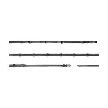 Zügel Howlett Dy'on 3 "D" Gummi 1/2'' mit 7 Stoppern Schwarz