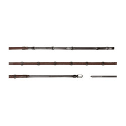 Zügel Howlett Dy'on 3 "D" Gummi 1/2'' mit 7 Stoppern Braun