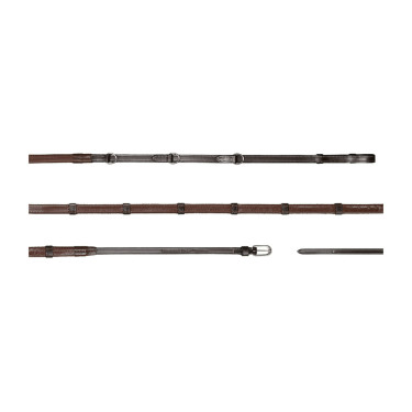 Zügel Howlett Dy'on 3 "D" Gummi 1/2'' mit 7 Stoppern Braun