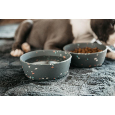 Hundenapf Bamboo Terrazzo Kentucky Grau