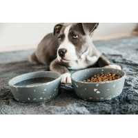 Hundenapf Bamboo Terrazzo Kentucky Grau
