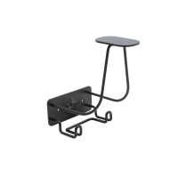 Helmhalter mit Haken aus Stahl Grooming Deluxe by Kentucky Schwarz