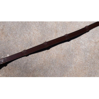 **Kandarenzügel Working by Dy'on Ganz Leder Mit 7 Stoppern 5/8"** Braun