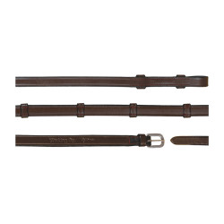 **Kandarenzügel Working by Dy'on Ganz Leder Mit 7 Stoppern 5/8"** Braun
