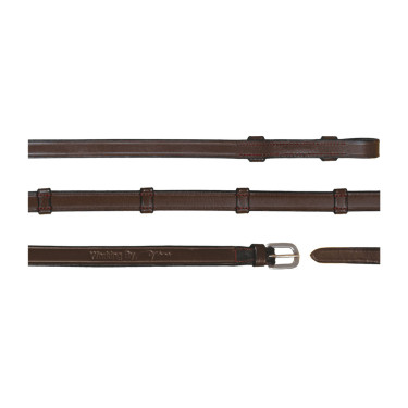 **Kandarenzügel Working by Dy'on Ganz Leder Mit 7 Stoppern 5/8"** Braun