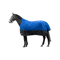 Highneck-Decke HKM Glasgow 1200D glattes Futter Blau / Schwarz