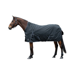 Highneck-Decke HKM Glasgow 1200D glattes Futter Schwarz