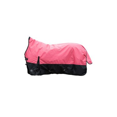 Highneck-Decke HKM Norwich 600D 300g Koralle / Schwarz Rot