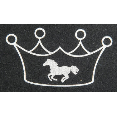 Bügelmotiv Krone und Pferd HKM Silber Flex Moda Glitter Bügelmotiv Krone und Pferd HKM Silber Flex Moda Glitter