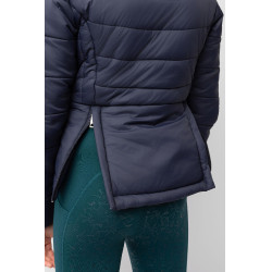 Steppjacke für Kinder Horze Astrid Reitsport Polarblau Marineblau