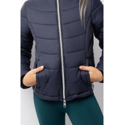 Steppjacke für Kinder Horze Astrid Reitsport Polarblau Marineblau