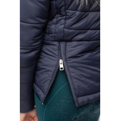 Steppjacke für Kinder Horze Astrid Reitsport Polarblau Marineblau