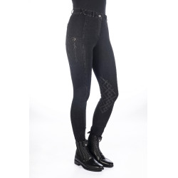 Damenhose Harbour Island Denim mit Silikonbesatz HKM Schwarz