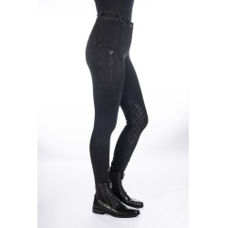 Damenhose Harbour Island Denim mit Silikonbesatz HKM Schwarz