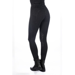 Damenhose Harbour Island Denim mit Silikonbesatz HKM Schwarz