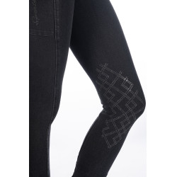 Damenhose Harbour Island Denim mit Silikonbesatz HKM Schwarz