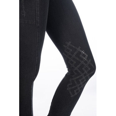 Damenhose Harbour Island Denim mit Silikonbesatz HKM Schwarz