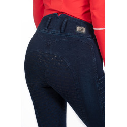 Damenhose Aruba Denim Vollbesatz Silikon HKM Dunkelblau