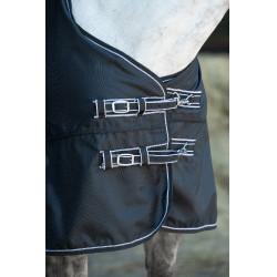 Premium Weidedecke HKM 1680D 200g glattes Futter Schwarz