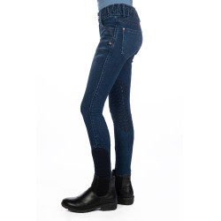 Kinder-Reithose Aymee Denim mit Silikon-Besatz HKM Dunkelblau Kinder-Reithose Aymee Denim mit Silikon-Besatz HKM Dunkelblau