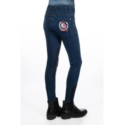 Kinder-Reithose Aymee Denim mit Silikon-Besatz HKM Dunkelblau Kinder-Reithose Aymee Denim mit Silikon-Besatz HKM Dunkelblau