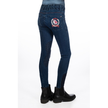 Kinder-Reithose Aymee Denim mit Silikon-Besatz HKM Kinder-Reithose Aymee Denim mit Silikon-Besatz HKM
