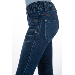 Kinder-Reithose Aymee Denim mit Silikon-Besatz HKM Dunkelblau Kinder-Reithose Aymee Denim mit Silikon-Besatz HKM Dunkelblau