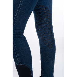 Kinder-Reithose Aymee Denim mit Silikon-Besatz HKM Dunkelblau Kinder-Reithose Aymee Denim mit Silikon-Besatz HKM Dunkelblau